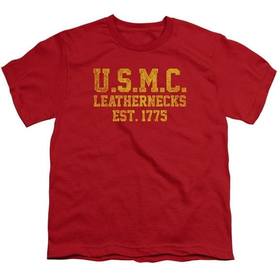 Us Marine Corps - Leathernecks - Youth Short Sleeve Shirt - Large