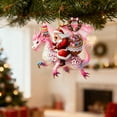 thumbnail image 3 of 2025 Dragon Ornaments for Christmas Tree- Acrylic Santa Riding Dragon Hanging Acrylic Christmas Decorative Hanging Ornaments,Unique Fantasy Themed Holiday Lighting Ornament, 3 of 3