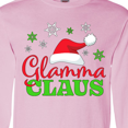 thumbnail image 4 of Inktastic Glamma Claus with Christmas Santa Hat and Snowflakes Long Sleeve T-Shirt, 4 of 5