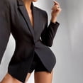 thumbnail image 1 of X  2PCS Woman Suit Jacket  Casual Pocketed Office Blazers Draped Open Front Cardigans Jacket Work Suit, 1 of 2