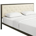 thumbnail image 4 of Modway Mia King Powder-coated Steel and Fabric Bed in Brown/Beige, 4 of 6