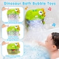 thumbnail image 2 of Máquina de burbujas con forma de dinosaurio Qirptey de juguete de baño para niños de 1 a 3 años, 2 of 6