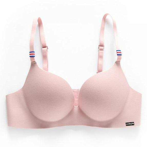 Forzero Gathering Bra Thin One-Piece Seamless Solid Color Stretch Bra Without Steel Ring