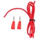 thumbnail image 1 of Cable de prueba de conector banana, cable de prueba eléctrica PE de latón para baterías de camión de probador de voltaje 4m, alto rendimiento(rojo), 1 of 8
