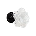 thumbnail image 6 of Rose Bud Flower Hand Blown Art Glass Wall Décor, White, 4.75" Diameter, 6 of 8