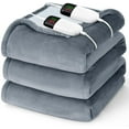 thumbnail image 3 of Heated Electric Blanket King Size - 90" x 108" Heating Blanket with Dual Control, 10 Heating Levels & 8 Hours Auto Off, Soft Warm Flannel Gifts Blanket with Over-Heat Protection,, 3 of 4