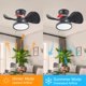 thumbnail image 5 of Ocioc - Ventilador de techo silencioso con luz LED, control remoto de gran volumen de aire de 22 pulgadas para cocina, dormitorio, comedor, patio, 5 of 5