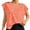 Orange, variant on Luxuriously Soft Breathable Mesh Yoga Top for Women with Open Back Loose Fit Gym Shirt Daily Wear Tennis Sessions