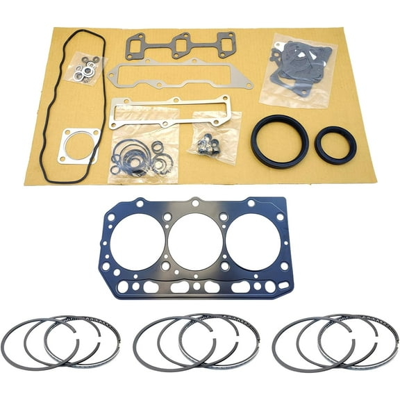 3TNV88 Full Gasket Kit Piston Rings For Yanmar 3TNV88 3TNV88C 3TNV88-QTB 3TNV88-M Engine ViO35-6A Vio35-5 Excavator For Hitachi ZX27U ZX35U-2 Excavator STD piston Rings set