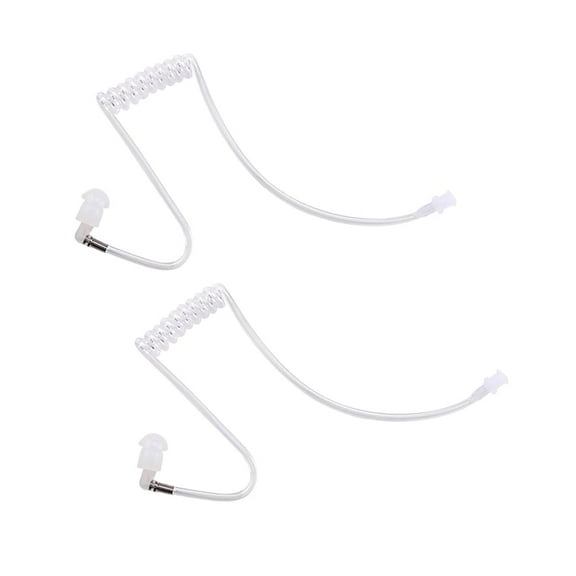 KS K-STORM Replacement Acoustic Tube with 1 Pair Medium Fin Earmold for Two Way Radio Earpiece Headset（2 pack）