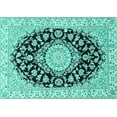 thumbnail image 1 of Ahgly Company Indoor Rectangle Medallion Turquoise Blue Traditional Area Rugs, 2' x 3', 1 of 4