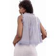 thumbnail image 2 of 1pcs Women Summer Boho Tie Front Tops Lace Beach Button Down Tank Sleeveless Mesh Chiffon Crop Tops Y2k 2025 S To prevail in kind, 2 of 5