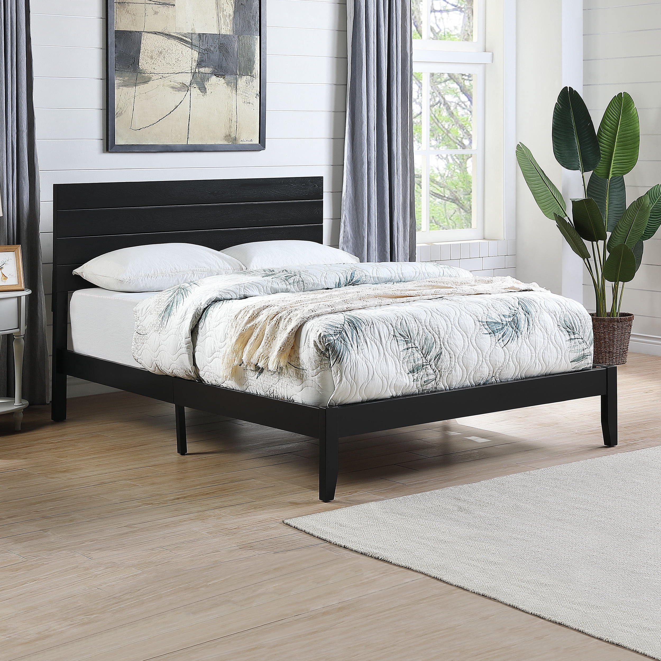 Apollo Queen Size Bed With Headboard, Avey Bed Frame By Mercury Row