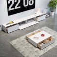 thumbnail image 3 of Mobile Console Shelf Tv Stand Lu ury Table Center Modern Coffee Tv Stand Rack Display Mueble Salon Blanco Living Room Furniture My Lux Decor Round, 3 of 12