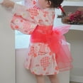 thumbnail image 2 of Gunia Girls Summer Outfits,Sets Stylish Printed Kimono Long Sleeve Set Casual Wear 1-6 Ideal Year Round Fashion Girl Clothes Set,18-24 Months, 2 of 8