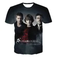 thumbnail image 3 of Supernatural 3D Printed Short Sleeve T Shirt Horror TV Drama Fashion Casual T-shirts Men Women Streetwear Oversized Tee Tops, 3 of 5