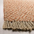 thumbnail image 4 of Safavieh Natural Fiber Collection NF266B Handmade Boho Diamond Tassel Jute Area Rug, 8' x 10', Orange, 4 of 5