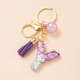 thumbnail image 4 of LYMAYTER Cute Pink Tassel Mug Accessory Initial Letter Charm Keychain - with Tassel, Heart - shaped Sequins, 4 of 7