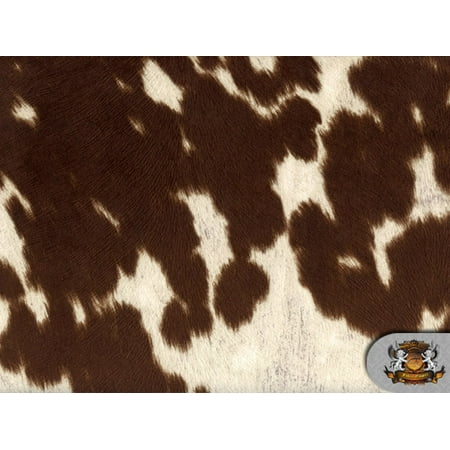 Suede Velvet Cow print fabric Udder Madness Upholstery DEEP COPPER CREAM / 54