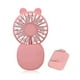thumbnail image 2 of Ventiladores pequeños Ventiladores Carga USB Enfriamiento lindo Potente con máquina de potencia fuerte Paquete en caja Paquete en caja para persona Viaje Trabajo gato rosa Methold HA012739-02B, 2 of 7