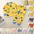 thumbnail image 4 of Dakiuu Unsex 2 Pieces Pajamas Sleepwear for Baby Toddler Boys & Girls Cute Soft Cotton Long Sleeve Pj Loungewear Kids Winter Spring Nightwear Clothes Yellow 12-18 Months (80), 4 of 4