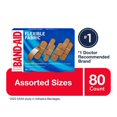 thumbnail image 1 of Band-Aid Flexible Fabric Adhesive Bandages, Family Pack, 80 Count, Assorted Sizes, 1 of 4