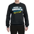 thumbnail image 2 of Made In America With Ukrainian Parts Unisex Crewneck Graphic Sweatshirt, Black, X-Large, 2 of 4