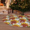 thumbnail image 6 of Rateoe Cartoon Sunflowers Print Christmas Tree Skirt 36" for Xmas Holiday New Year Party Circle Tree Mat Ornaments Decoration, 6 of 7
