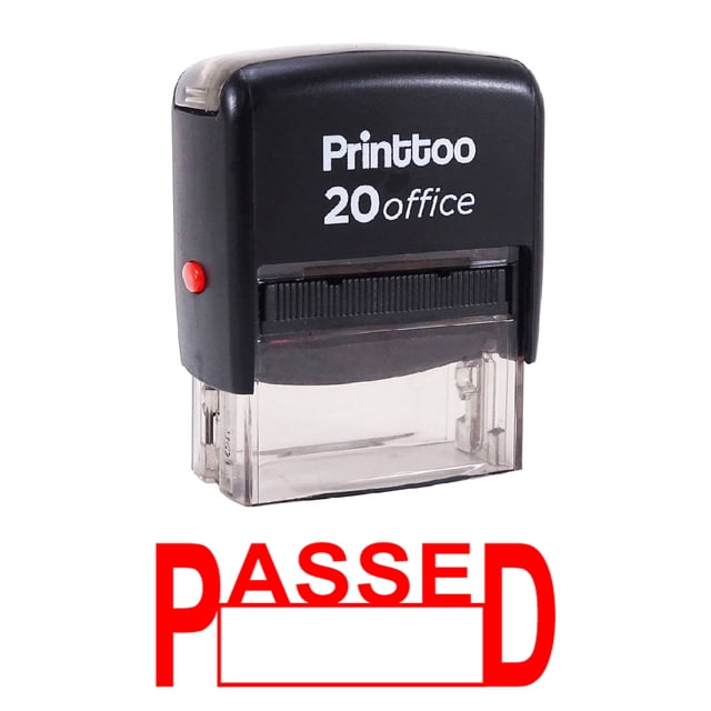 Printtoo Stamp PASSED Self Inking Rubber Stamp Office Stationary-Red