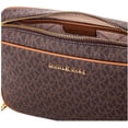 thumbnail image 2 of Michael Kors Women's Brown Signature-coated Jet Set Large East West Crossbody Bag, 2 of 8