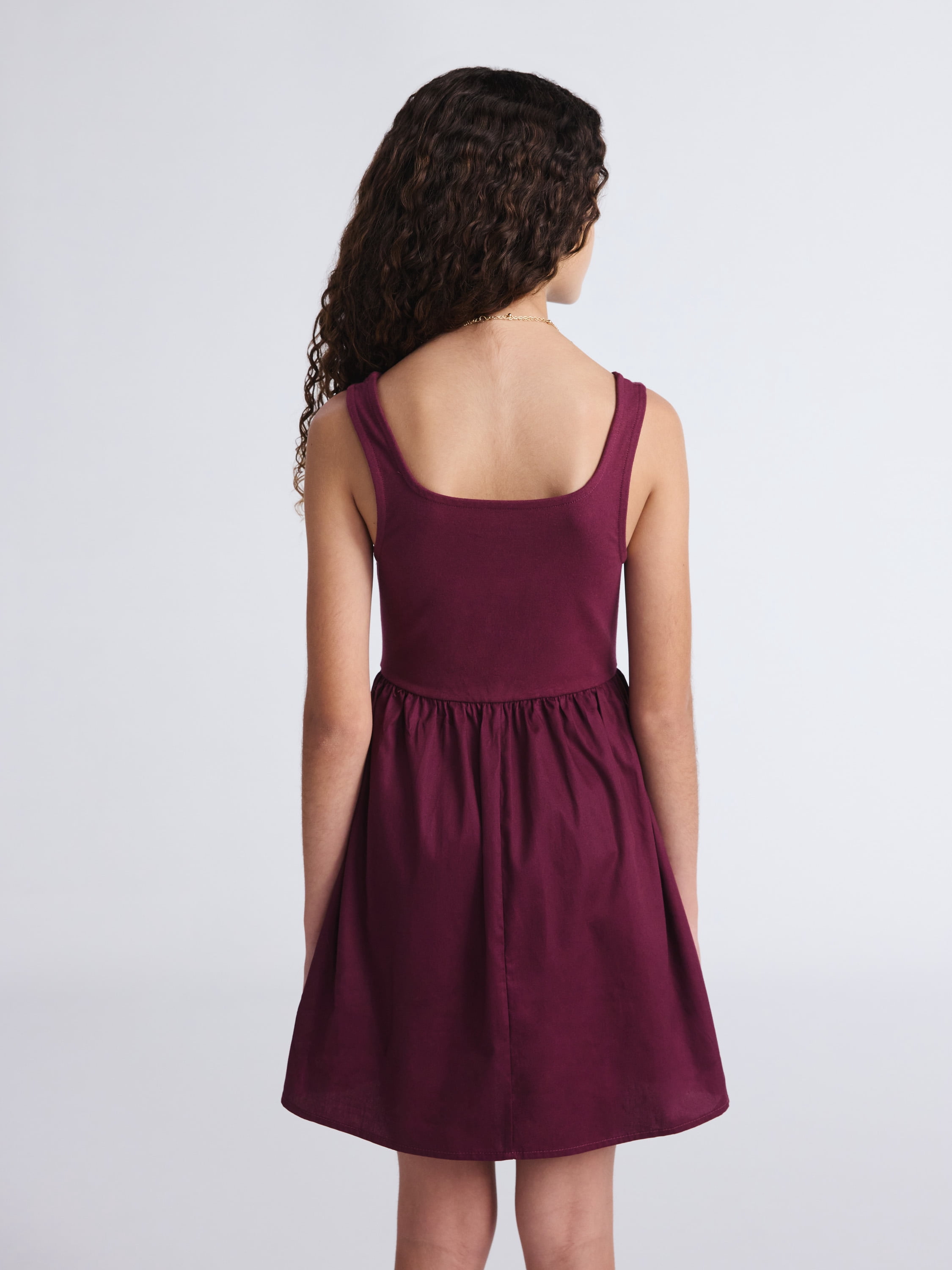 Weekend Academy Girls Square Neck Sleeveless Corset Dress, Sizes 4-18