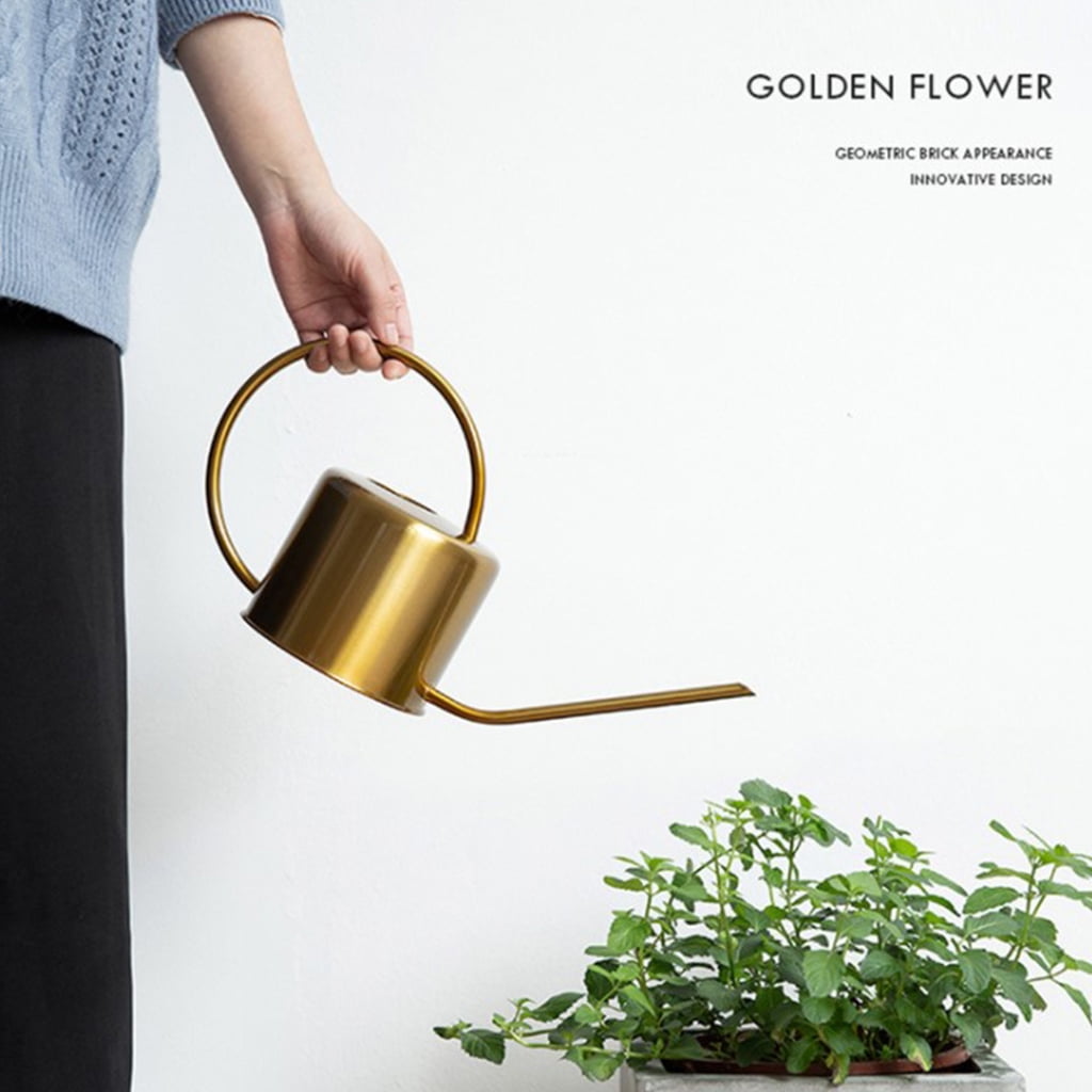 JZROCKER Silver, Golden Long Tips Watering Can Long Spout Watering Easy to Water for Potted , , Flowers and Garden