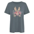 thumbnail image 4 of RKSTN Hauts pour Femmes Tendance 2024 Décontracté Ample Pâques Graphique Imprimé Blouse Hauts Mode Été Col Rond Manches Courtes T-shirt, 4 of 4