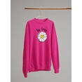 thumbnail image 3 of Be Free Heart Daisy Sweatshirt Women -Image by Shutterstock, Female x-Large, 3 of 4