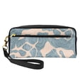 thumbnail image 1 of Leather Portable Travel Small Makeup Bag, Multifunctional Storage Bag, Abstract Art Lines Texture Pencil Case, 1 of 4