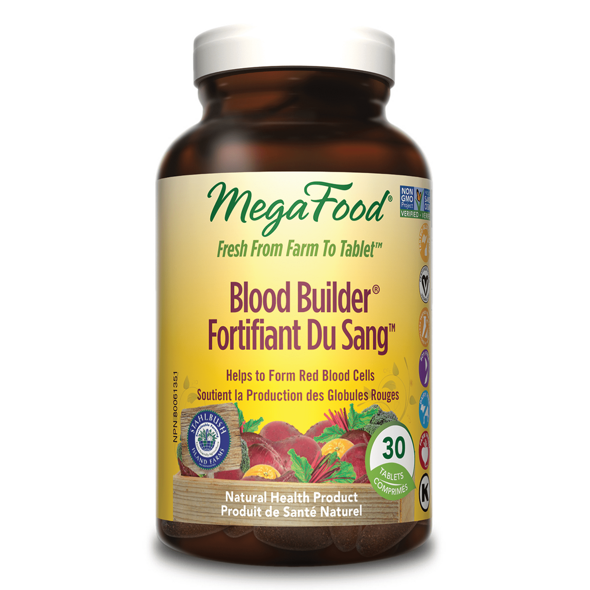 MegaFood Iron Supplements Multivitamins for Women | 30 Blood Builder Iron  Pills Tablets with Vitamin C Vitamin B12 Folate Rice Beets Root | Fatigue  Anemia Hair Loss Iron & Ferritin Deficiency | Walmart Canada