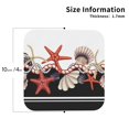 thumbnail image 3 of Balery 4 Pcs Starfishes Shellsleather Coasters Set, Drink Table Cup Coasters For Living Room Kitchen Coffee Decor, 3 of 9