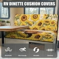 thumbnail image 4 of XYZCANDO Cow Sunflower RV Dinette Cushion Covers Washable Couch Cushion Covers Universal Slip Covers for Loveseat Comfortable RV Accessories for Inside 1 Backrest Cover and 1 Bench Cover, 4 of 7