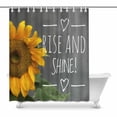 thumbnail image 1 of SUNENAT Sunflower with Motivational Quote Rise and Shine Waterproof Polyester Shower Curtain Bathroom Sets 60(Wide) x 72(Height) Inches, 1 of 3