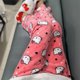 thumbnail image 1 of Sanrio-pantalones de pijama de lana de Coral para mujer, pantalón suave de Hello Kitty, ropa de casa informal de dibujos animados de Anime, regalo Kawaii, navidad, 1 of 4