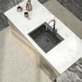thumbnail image 3 of Logmey 25 x 22 x 10 Inch Gunmetal Black Stainless Steel Top Mount Kitchen Sink, Single Bowl, Noise Reduction, Commercial Grade, Rust & Scratch Resistant, Quick Drainage, Includes Accessories, 3 of 7