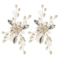 thumbnail image 2 of 1 par de hebillas de perlas para zapatos, con cristales, para decorar zapatos de novia o boda., 2 of 6
