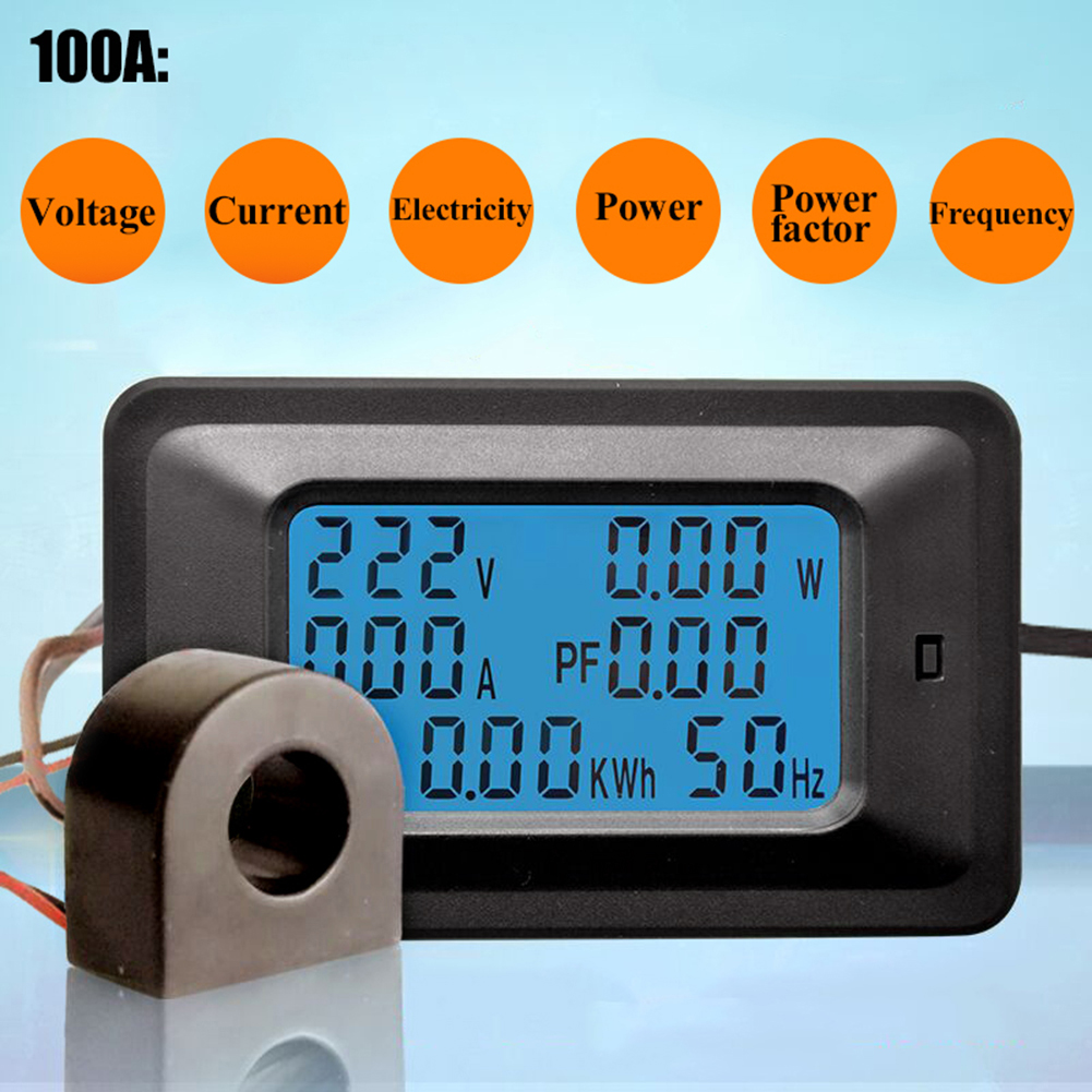 MultiFunction Digital AC Voltage Meter Power Monitor Indicator Power
