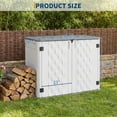 thumbnail image 6 of Waterproof Resin Outdoor Storage Outdoor Storage - 35 Cu Ft Storage Cabinet for Tools, Lawn Mower, Cushions, Garbage Cans - Durable Patio Trash Bin Organizer, 6 of 8