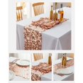 thumbnail image 6 of QZS Dining Table Centerpiece Decorations,Silver Sequin Table Runners Bulk Glitter Sequin Runners for Party Decorations,11.8"x9Ft,Rose Gold, 6 of 7