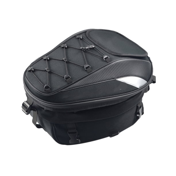 Bolsa trasera impermeable para motocicleta, bolsa multifuncional para asiento trasero de motocicleta, mochila para motocicleta de alta capacidad.