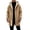 Khaki, variant on KICILVS Fleece Lined Jacket Men Zip Up Long Hooded Coat with Pockets for Outdoor Casual Soft Cozy Thick Warm Winter Outerwear