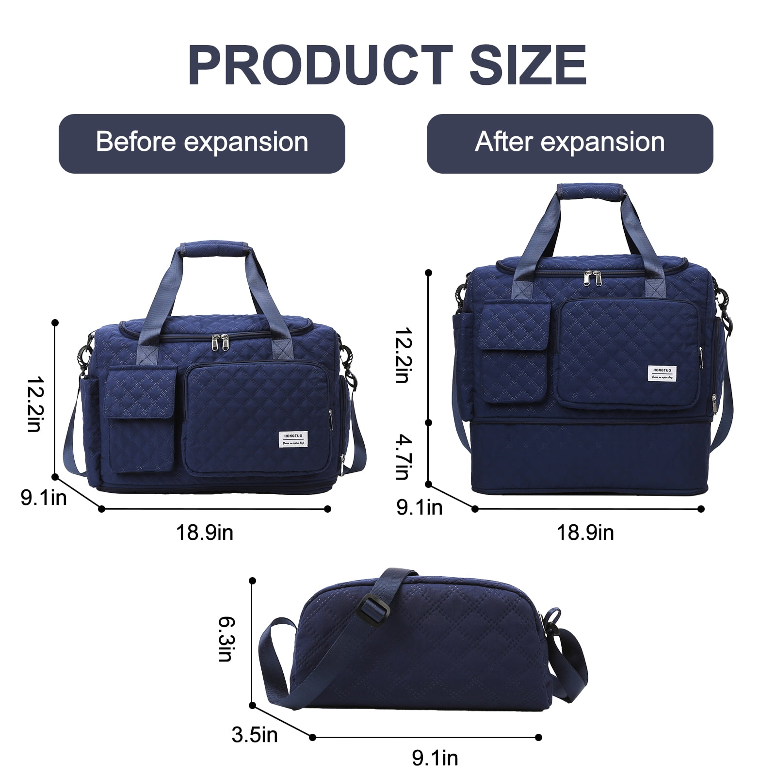 Gynky Travel Duffle Bag Weekender Bags for Women with Shoe Compartment Carry on Overnight Bag with Toiletry Bag Hospital Bag for Labor and Delivery Weekender Overnight Bag for Trave Sport Hospital