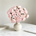 thumbnail image 2 of Virelaxpo 27 Heads Artificial Peony Bouquet Faux Silk Realistic Peony Arrangement in Raffia Wrap for Living Room Table Centerpiece Wedding Home Decor, 2 of 6