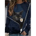 thumbnail image 1 of Puntoco Mujeres Moda Casual Manga Larga Impreso O-Cuello tops Sudadera Blusa Puntoco Puntoco-7340, 1 of 5